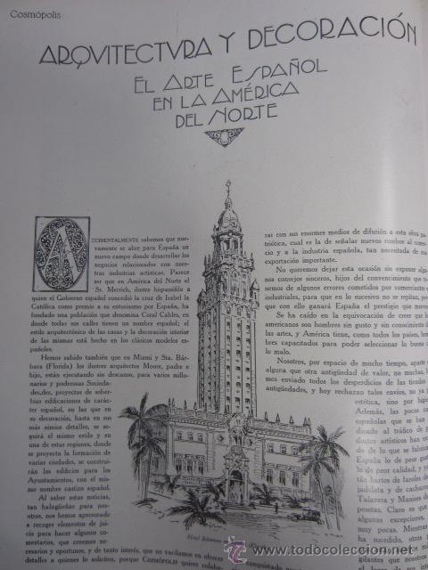 Coleccionismo de revistas y peri&oacute;dicos: Arquitectura y decoraci&oacute;n: el arte espa&ntilde;ol en Am&eacute;rica del Norte / Antonio Prast  - 1930