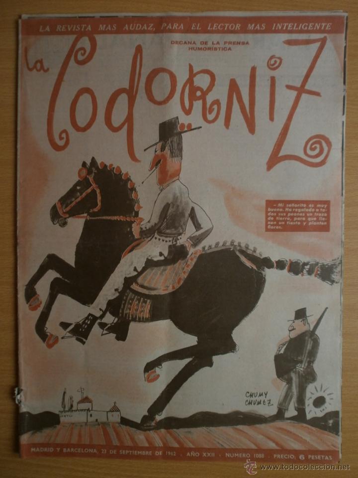 Coleccionismo de Revistas y Peri&oacute;dicos: LA CODORNIZ N&ordm;1088. A&Ntilde;O 1962.