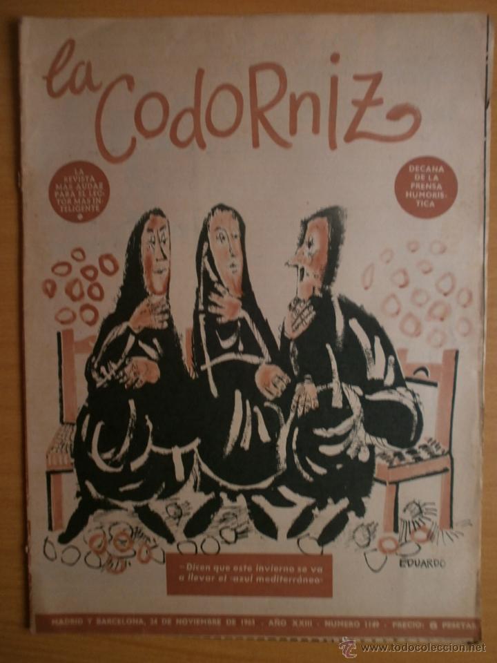 Coleccionismo de Revistas y Peri&oacute;dicos: LA CODORNIZ N&ordm;1149. A&Ntilde;O 1963.