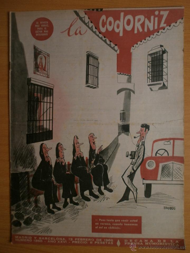 Coleccionismo de Revistas y Peri&oacute;dicos: LA CODORNIZ N&ordm;1265. A&Ntilde;O 1966.