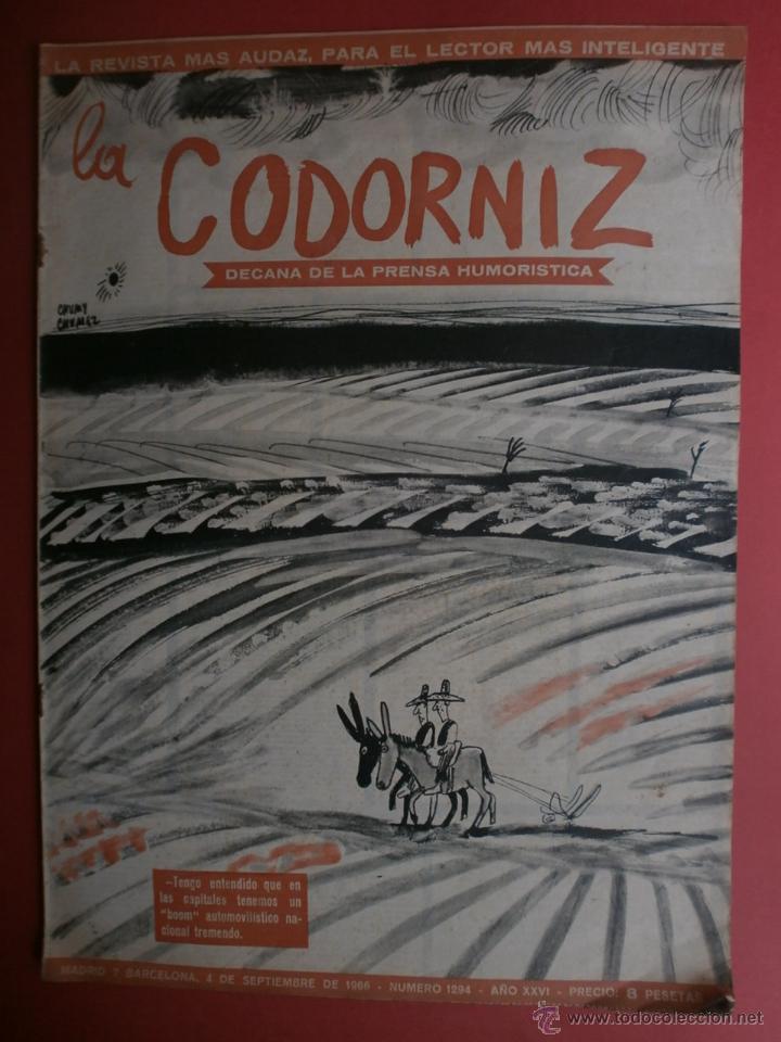 Coleccionismo de Revistas y Peri&oacute;dicos: LA CODORNIZ N&ordm;1294. A&Ntilde;O 1966.