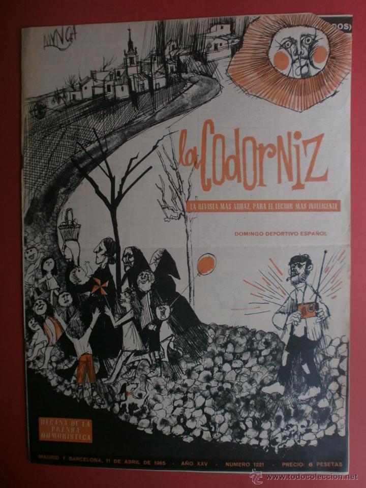 Coleccionismo de Revistas y Peri&oacute;dicos: LA CODORNIZ N&ordm;1221. A&Ntilde;O 1965. DOMINGO DEPORTIVO ESPA&Ntilde;OL.