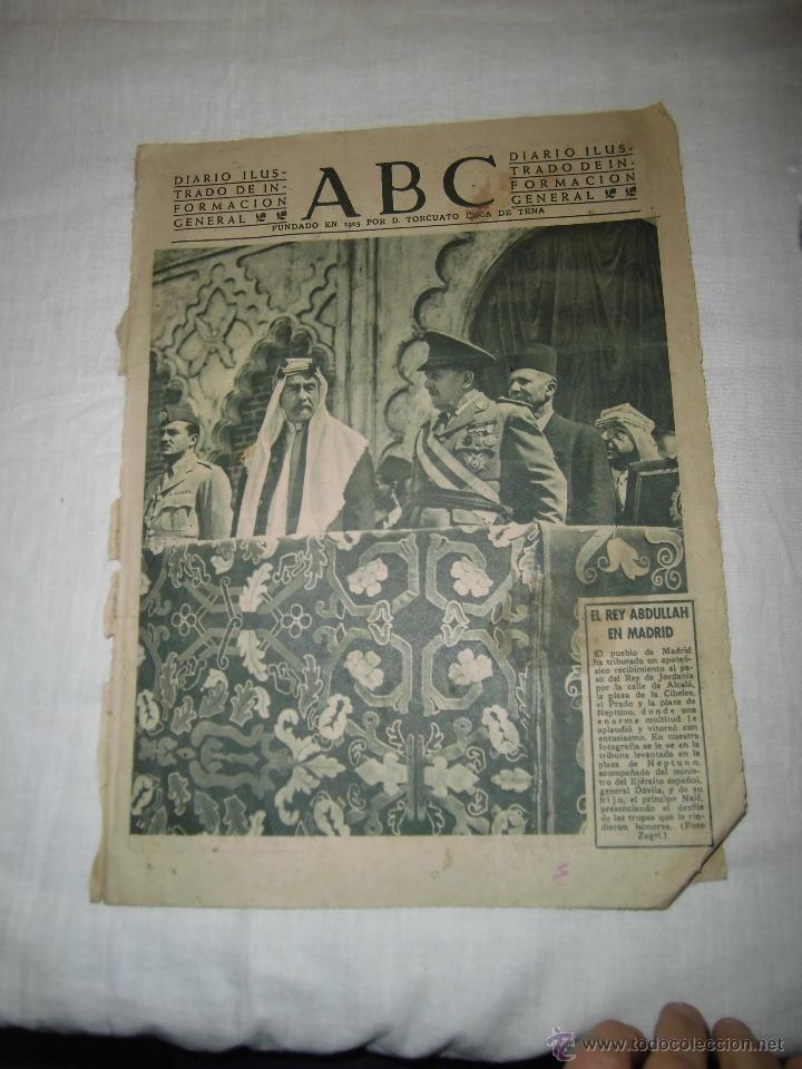 Coleccionismo de Revistas y Peri&oacute;dicos: EL REY ABDULLAH EN MADRID /PUBLICIDAD VARIADA HOJA DE REVISTA ABC 1949