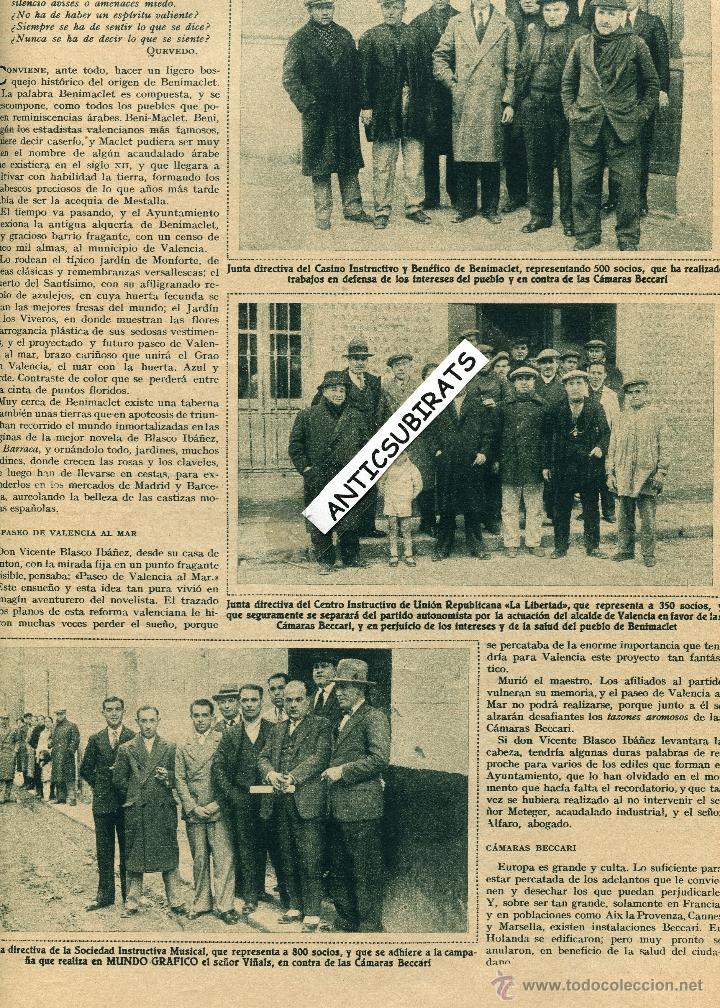 Collectionnisme de Revues et Journaux: REVISTA 1932 BENIMACLET CAMARAS BECCARI LERROUX EN CALDETAS ESCUELA GINES DE LOS RIOS RONDA HORTA