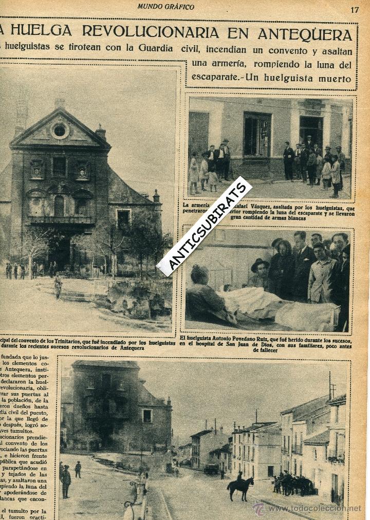 Collection Magazines and Newspapers: REVISTA A&Ntilde;O 1932 REVOLUCION EN ANTEQUERA FOTOS TRAJE TIPICO DE MURCIA MALLORCA JABALI DE G&Uuml;E&Ntilde;ES
