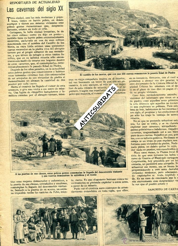 Coleccionismo de Revistas y Peri&oacute;dicos: REVISTA A&Ntilde;O 1932 LAS CAVERNAS DE CARTAGENA EL CASTILLO DE LOS MOROS CADIZ CELESTINO MUTIS