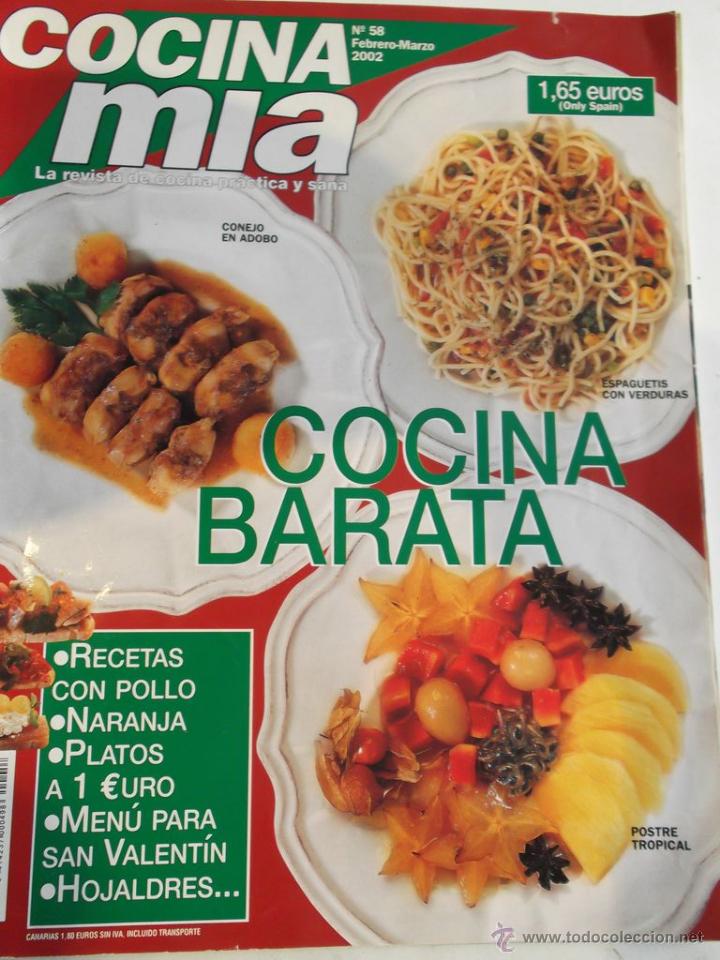 Coleccionismo de revistas y peri&oacute;dicos: Cocina M&iacute;a n&ordm; 58. Febrero/Marzo 2002. Contenido ver foto.