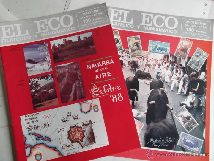 Coleccionismo de revistas y peri&oacute;dicos: El Eco Filat&eacute;lico n&uacute;meros: 942/943 Julio/Agosto 1988.