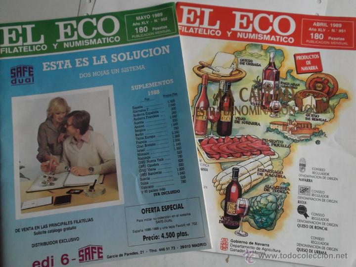 Coleccionismo de revistas y peri&oacute;dicos: El Eco Filat&eacute;lico n&uacute;meros: 951/952 Abril/Mayo 1989