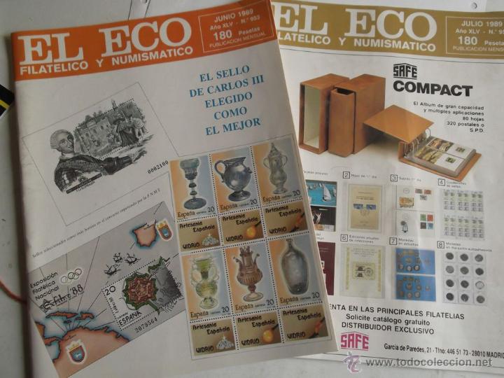 Coleccionismo de revistas y peri&oacute;dicos: El Eco Filat&eacute;lico n&uacute;meros: 953/954 Junio/Julio 1989