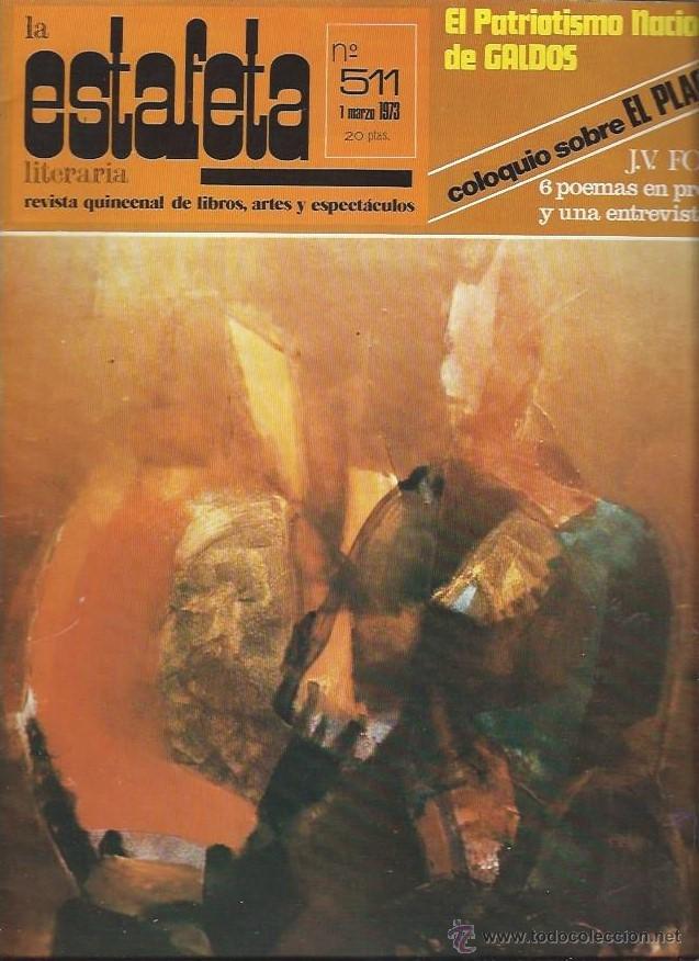 Colecionismo de Revistas e Jornais: LA ESTAFETA LITERARIA N&ordm; 511 1 MARZO 1973 , REVISTA QUINCENAL LIBROS ARTE Y ESPECT&Aacute;CULO, LEER