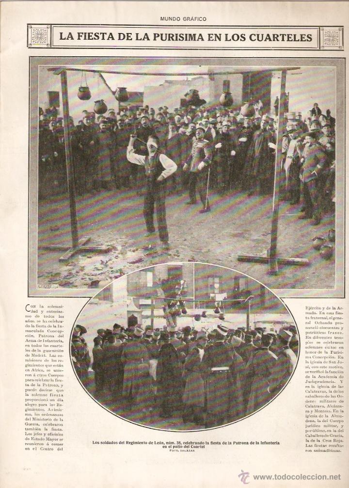 Collezionismo di Riviste e Giornali: A&Ntilde;O 1916 FIESTA LA PURISIMA CUARTEL REGIMIENTO LEON FOTOGRAFIA ARISTIZABAL CADIZ CONCURSO HIGIENE