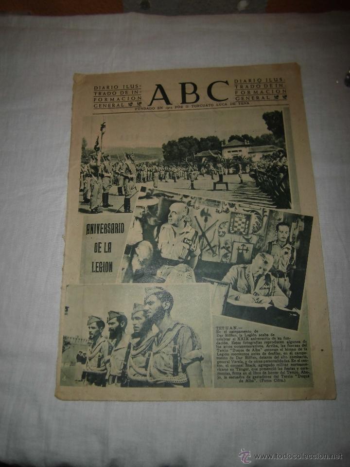 Coleccionismo de revistas y peri&oacute;dicos: ANIVERSARIO DE LA LEGION HOJA DE REVISTA ABC 1949