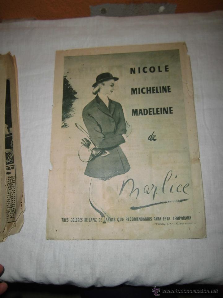 Collezionismo di Riviste e Giornali: PUBLICIDAD LAPIZ DE LABIOS MARLICE HOJA DE REVISTA ABC 1949
