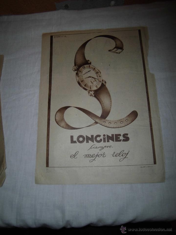 Coleccionismo de Revistas y Peri&oacute;dicos: PUBLICIDAD RELOJ LONGINES HOJA DE REVISTA ABC 1949