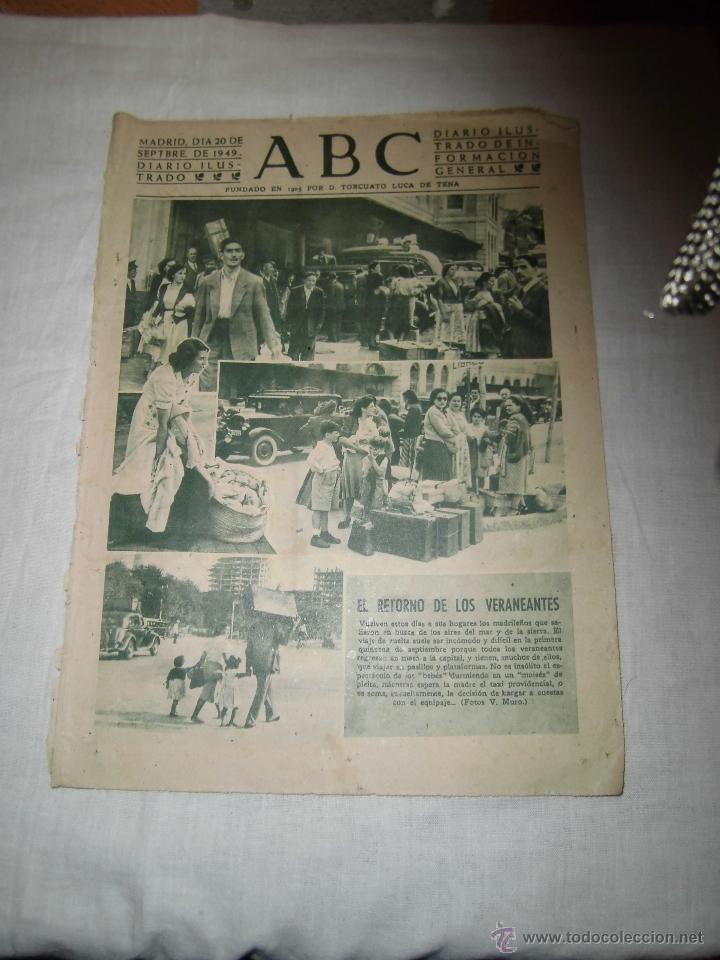 Collezionismo di Riviste e Giornali: EL RETORNO DE LOS VERANEANTES /CONCESIONARIOS FEDERICO BONET MADRID HOJA DE REVISTA ABC 1949