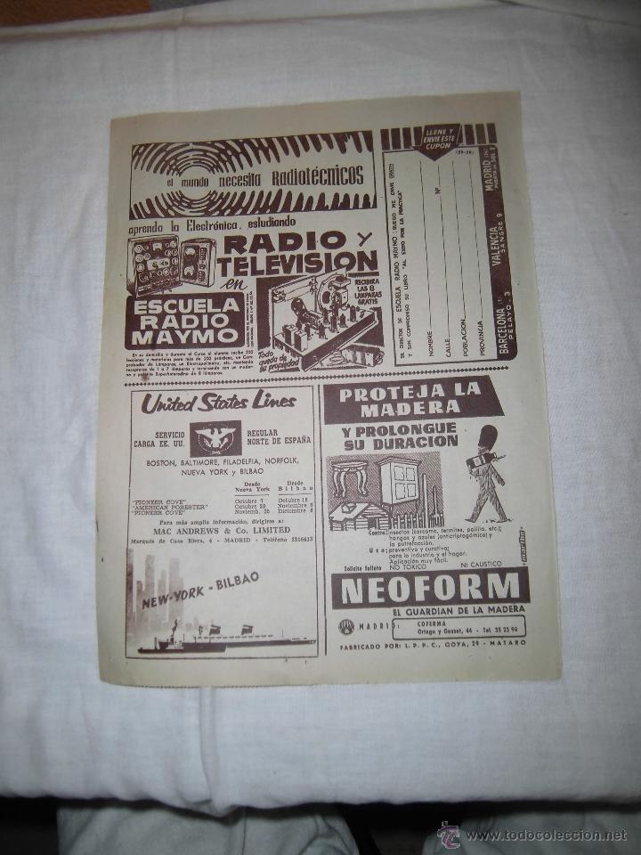 Collezionismo di Riviste e Giornali: ESCUELA RADIO MAYMO/PROTEJA LA MADERA NEOFORM HOJA DE REVISTA ABC 1960