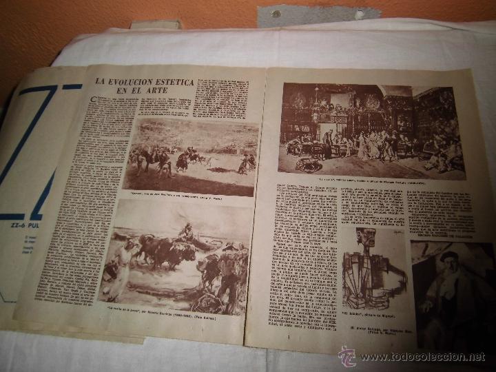 Collezionismo di Riviste e Giornali: LA EVOLUCION ESTETICA EN EL ARTE  2 HOJAS DE REVISTA ABC 1960