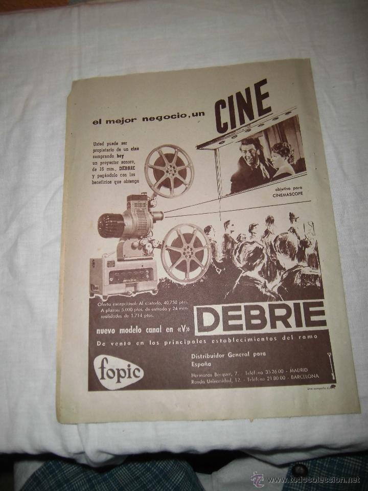 Coleccionismo de Revistas y Peri&oacute;dicos: PROYECTOR DE CINE DEBRIE HOJA DE REVISTA ABC 1960