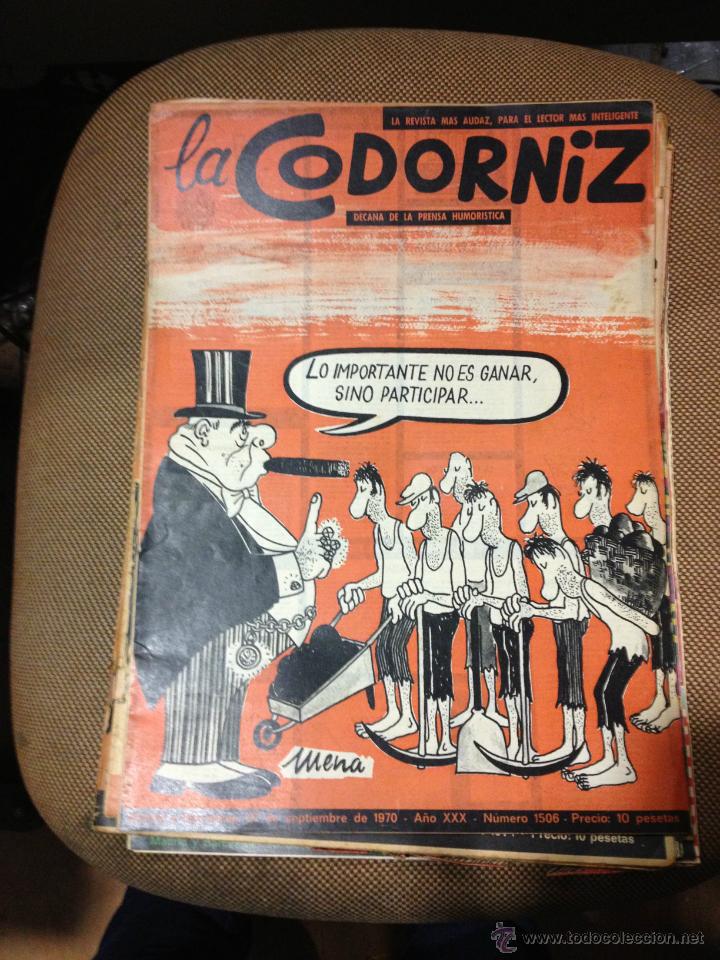 Coleccionismo de Revistas y Peri&oacute;dicos: REVISTA LA CODORNIZ .27 DE SEPTIEMBRE DE 1970. A&Ntilde;O XXX. N&ordm; 1506. LO IMPORTANTE NO ES GANAR