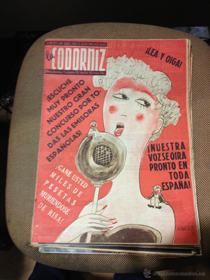 Coleccionismo de Revistas y Peri&oacute;dicos: REVISTA LA CODORNIZ .11 DE NOVIEMBRE 1951. A&Ntilde;O XI. N&ordm; 522. EMISORAS ESPA&Ntilde;OLAS