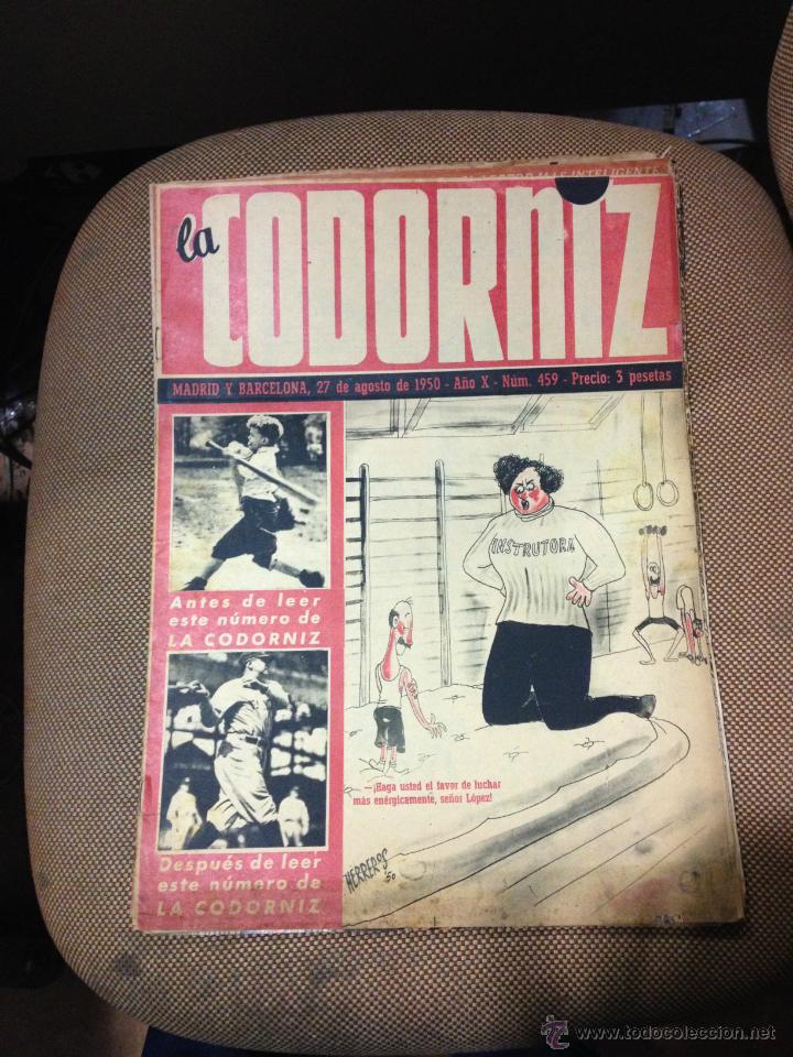 Coleccionismo de Revistas y Peri&oacute;dicos: REVISTA LA CODORNIZ .27 DE AGOSTO DE 1950. A&Ntilde;O X. N&ordm; 459. DEPORTES