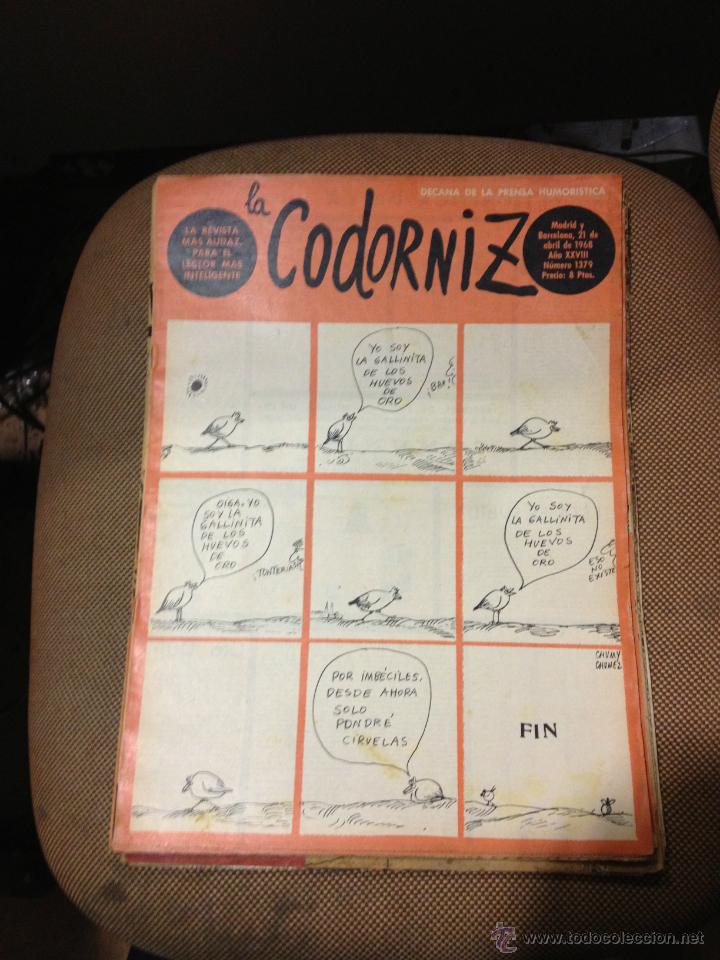 Coleccionismo de Revistas y Peri&oacute;dicos: REVISTA LA CODORNIZ .21 DE ABRIL DE 1968. A&Ntilde;O XXVIII. N&ordm; 1379.