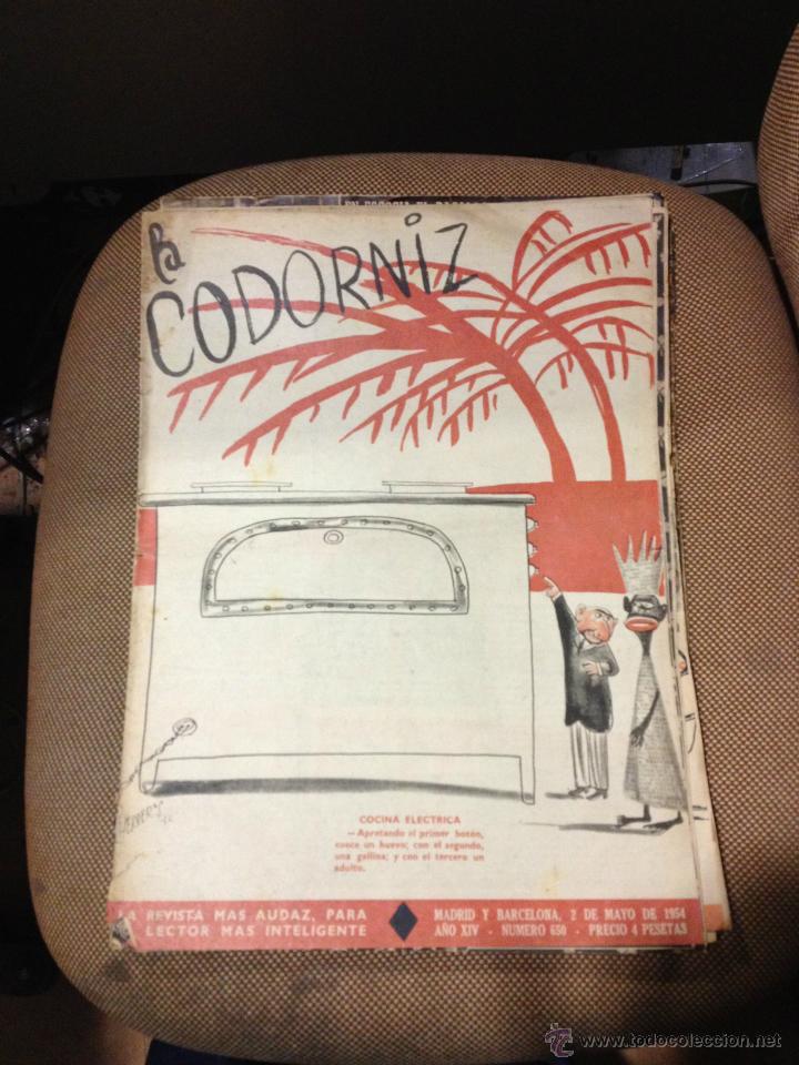 Coleccionismo de Revistas y Peri&oacute;dicos: REVISTA LA CODORNIZ .2 DE MAYO DE 1954. A&Ntilde;O XIV. N&ordm; 650. COCINA ELECTRICA