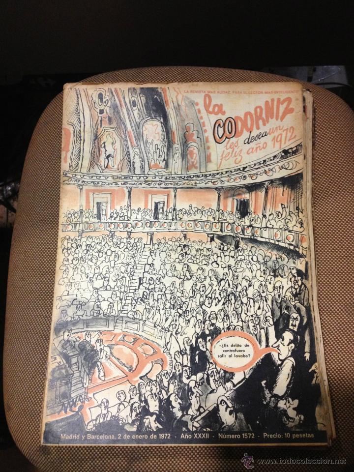 Coleccionismo de Revistas y Peri&oacute;dicos: REVISTA LA CODORNIZ .2 DE ENERO DE 1972. A&Ntilde;O XXXII. N&ordm; 1572. FELIZ A&Ntilde;O 1972
