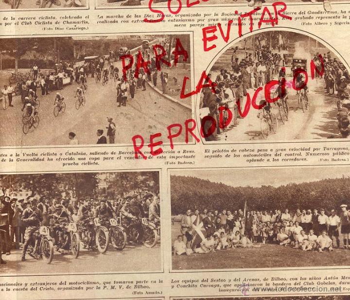 Coleccionismo de Revistas y Peri&oacute;dicos: CICLISMO 1931 VUELTA CICLISTA A CATALU&Ntilde;A BARCELONA -REUS RETAL HOJA REVISTA