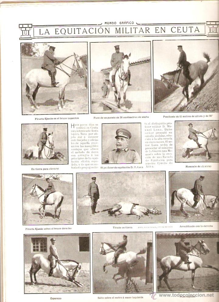 Coleccionismo de Revistas y Peri&oacute;dicos: A&Ntilde;O 1912 EQUITACION MILITAR CEUTA TRIBUS AFRICANAS BACONGO RENAULT RUINAS DE QUIRINGA MAYAS NOVELDA