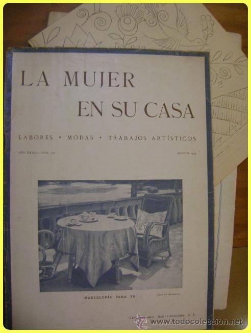 Collezionismo di Riviste e Giornali: Revista La mujer en su casa, 1934 agosto, n&uacute;mero 392, con suplemento