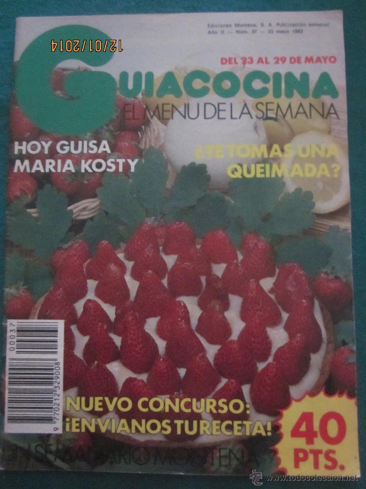 Coleccionismo de revistas y peri&oacute;dicos: Guiacocina n&ordm;37 a&ntilde;o 1983