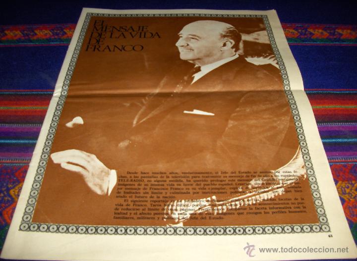 Collezionismo di Riviste e Giornali: EL MENSAJE DE LA VIDA DE FRANCO CON REGALO SEMANA N&ordm; EXTRA ADI&Oacute;S A FRANCO. BUEN ESTADO.