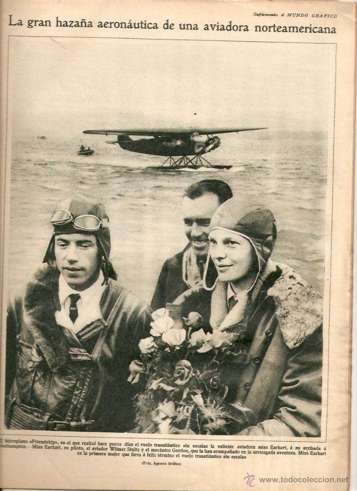 Collection Magazines and Newspapers: A&Ntilde;O 1928 CARMEN DIAZ LA GRACIA ACTRIZ TEATRO GRADO OVIEDO ESPA&Ntilde;A INTEGRAL AVIACION MISS EARHART