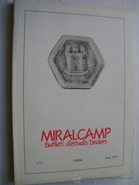 Colecionismo de Revistas e Jornais: MIRALCAMP. BUTLLET&Iacute; D&acute;ESTUDIS ONDERS. 1991