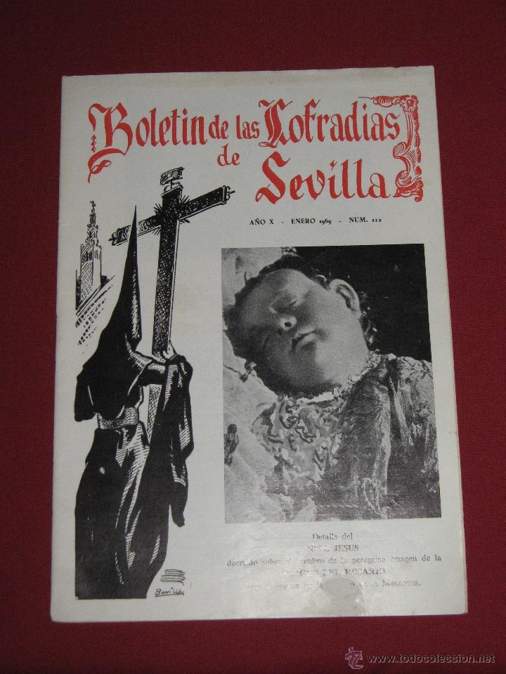 Coleccionismo de Revistas y Peri&oacute;dicos: BOLETIN DE LAS COFRADIAS DE SEVILLA - N&ordm; 112 - ENERO 1969 - NI&Ntilde;O JESUS VIRGEN ROSARIO - SEMANA SANTA