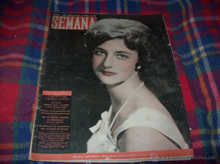 Coleccionismo de Revistas y Peri&oacute;dicos: REVISTA SEMANA.N&ordm; 998.7 DE ABRIL 1959.MAGN&Iacute;FICO EJEMPLAR.VER FOTOS.