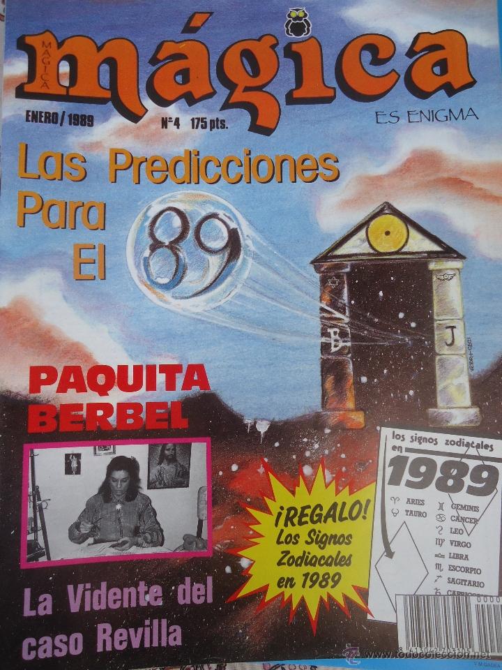 Coleccionismo de Revistas y Peri&oacute;dicos: REVISTA MAGICA N&ordm; 4 . LAS PREDICCIONES PARA EL A&Ntilde;O 1989 PAQUITA BERBEL