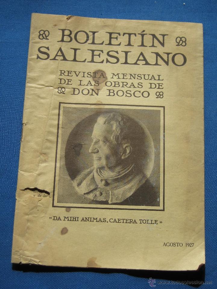 Collezionismo di Riviste e Giornali: BOLETIN SALESIANO - AGOSTO 1927