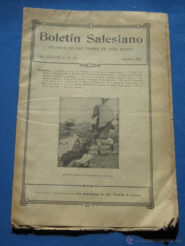 Coleccionismo de Revistas y Peri&oacute;dicos: BOLETIN SALESIANO - OCTUBRE DE 1923 - N&ordm; 10