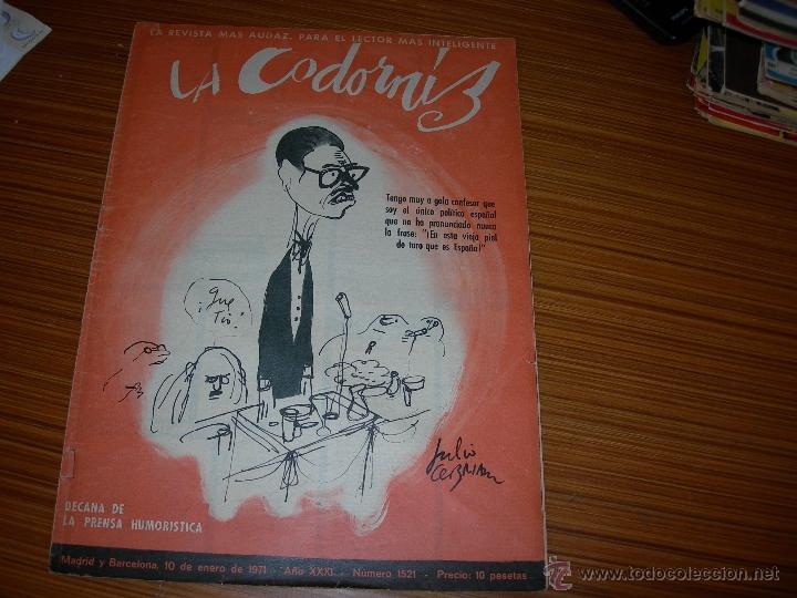 Coleccionismo de Revistas y Peri&oacute;dicos: LA CODORNIZ N&ordm; 1521