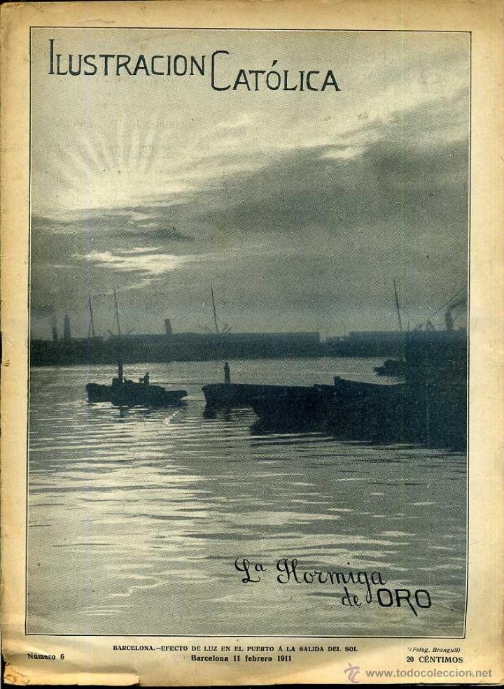 Coleccionismo de revistas y peri&oacute;dicos: LA HORMIGA DE ORO 11 FEB. 1911 BARCELONA - AMANECER EN EL PUERTO