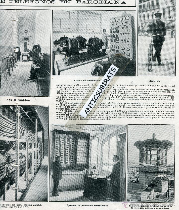 Collectionnisme de Revues et Journaux: REVISTA A&Ntilde;O 1910 COMPA&Ntilde;IA DE TELEFONOS DE BARCELONA TELEFONICA INSTALACIONES FOTOS COMETA HALLEY