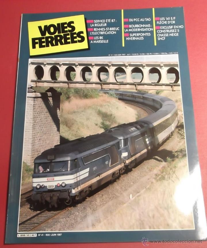 Coleccionismo de Revistas y Peri&oacute;dicos: VOIES FERREES N&ordm; 41 MAYO JUNIO 1987 REVISTA TRENES FERROCARRILES MAQUINA VAG&Oacute;N V&Iacute;A