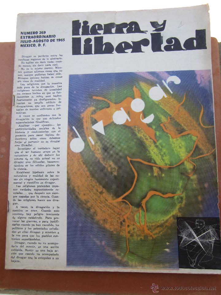 Coleccionismo de revistas y peri&oacute;dicos: tierra y libertad ,revista anarquista numero 269 - extraordinario 1965 - mexico- tema anarquismo