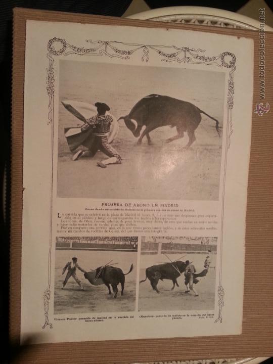 Coleccionismo de revistas y peri&oacute;dicos: toros - primera de abono en madrid , en las fotos torero  vicente pastor , manolete