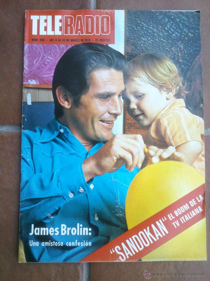 Collectionnisme de Revues et Journaux: REVISTA TELERADIO . JAMES BROLIN--SANDOKAN--BASES(TORREJON ). Semanal de TVE - RNE. N&ordm;954.A&Ntilde;O;1976.