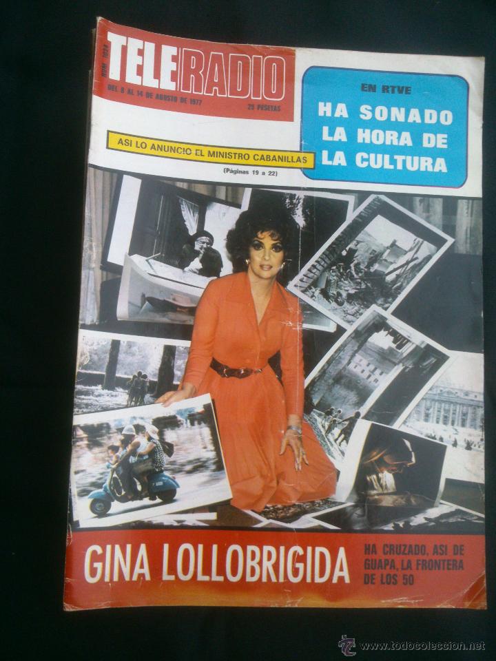 Collectionnisme de Revues et Journaux: REVISTA TELERADIO .GINA LOLLOBRIGIDA--KATHY JURADO. Semanal de TVE - RNE. N&ordm;1024.A&Ntilde;O;1977.