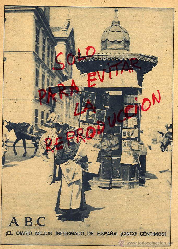 Coleccionismo de revistas y peri&oacute;dicos: PERIODICO ABC 1915 ILUSTRACION HOJA REVISTA